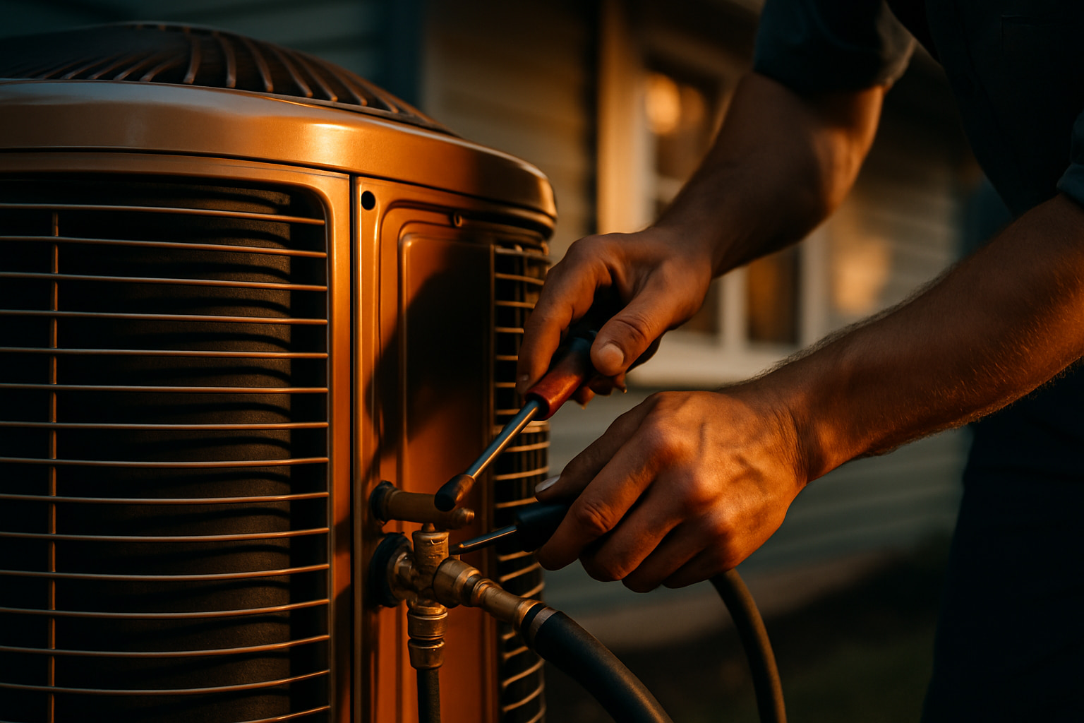 Ice Cold Direct technician servicing a home HVAC system